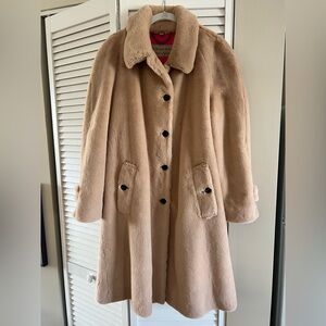Burberry Beige Faux Fur Trench Coat